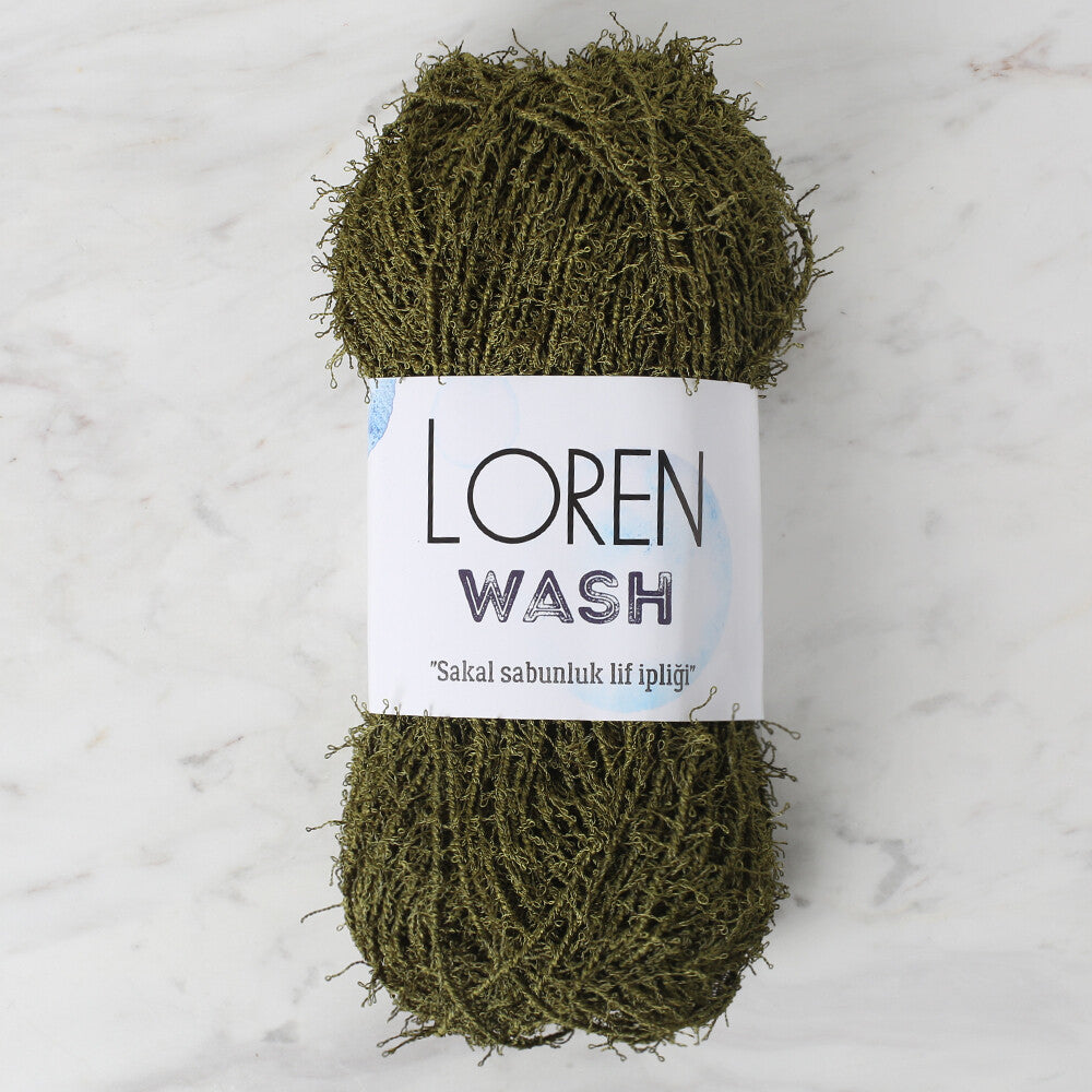 Loren Wash Asker Yeşili El Örgü İpi - R141