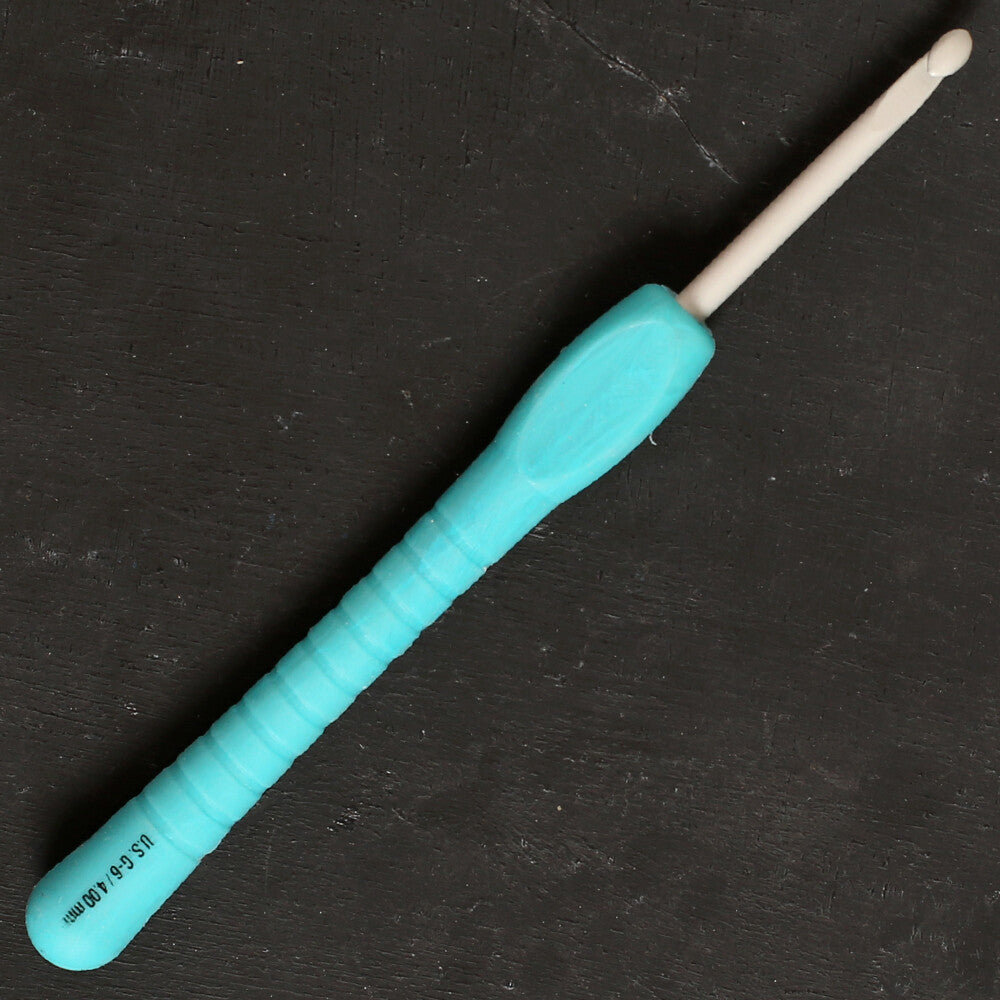 Pony Easy Grip 4 mm 14 cm Mavi Yumuşak Saplı Yün Tığ - 56805