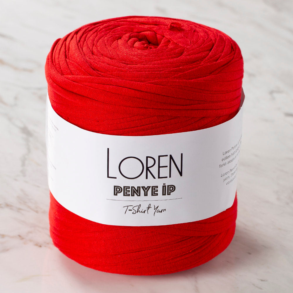 Loren Penye Kumaş El Örgü İpi Kırmızı- 46