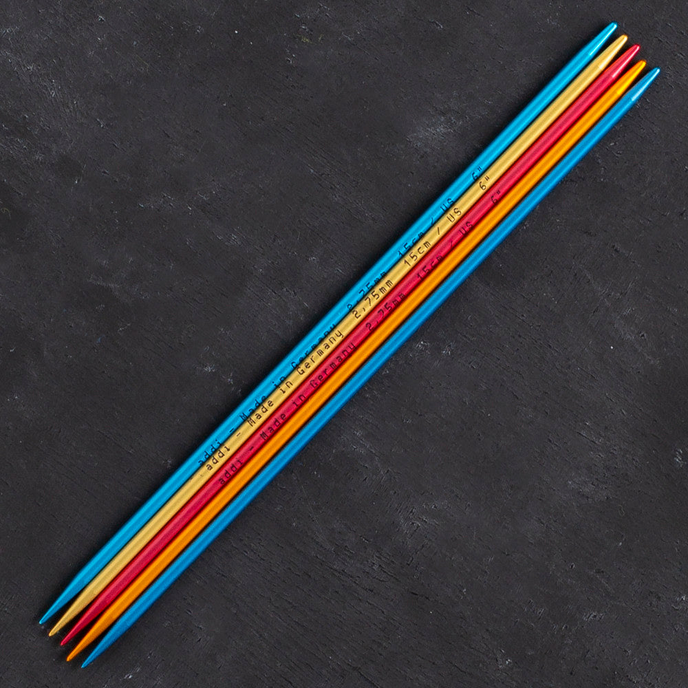 Addi Colibri 2,75mm 15cm Renkli Çorap Şişi - 204-7