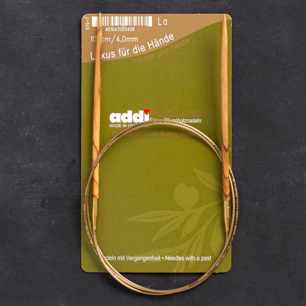 Addi Olive Wood 4 mm 100 cm Zeytin Ağacı Misinalı Örgü Şişi - 575-7
