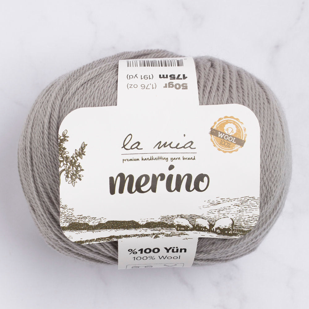 La Mia Merino Gri El Örgü İpi - L031