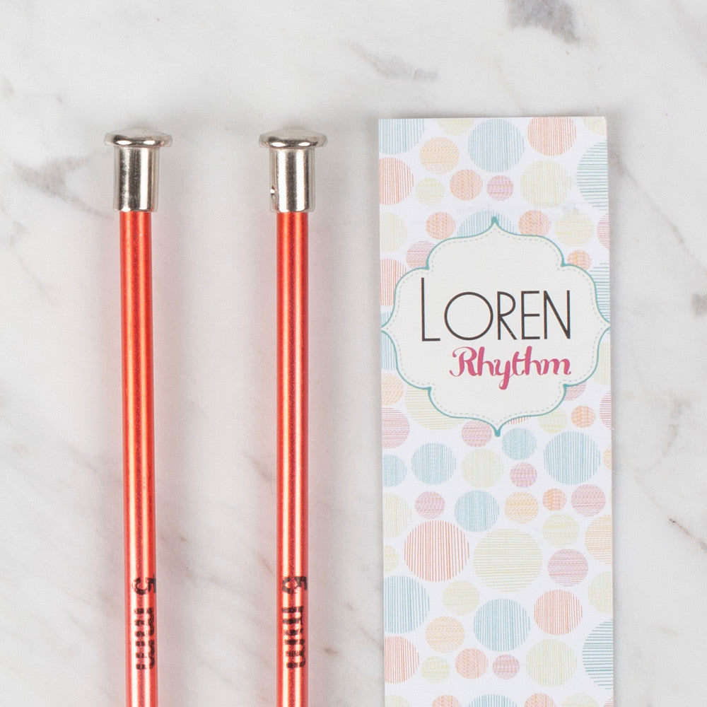 Loren Crafts Rythm 5mm Kırmızı Renkli Metal Örgü Şişi