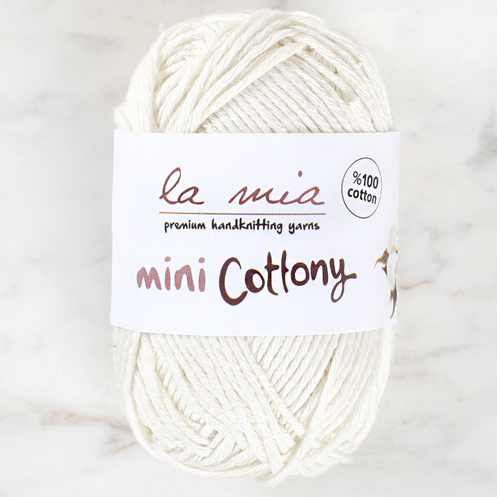 La Mia Mini Cottony 25 gr Kırık Beyaz Bebek El Örgü İpi - L003