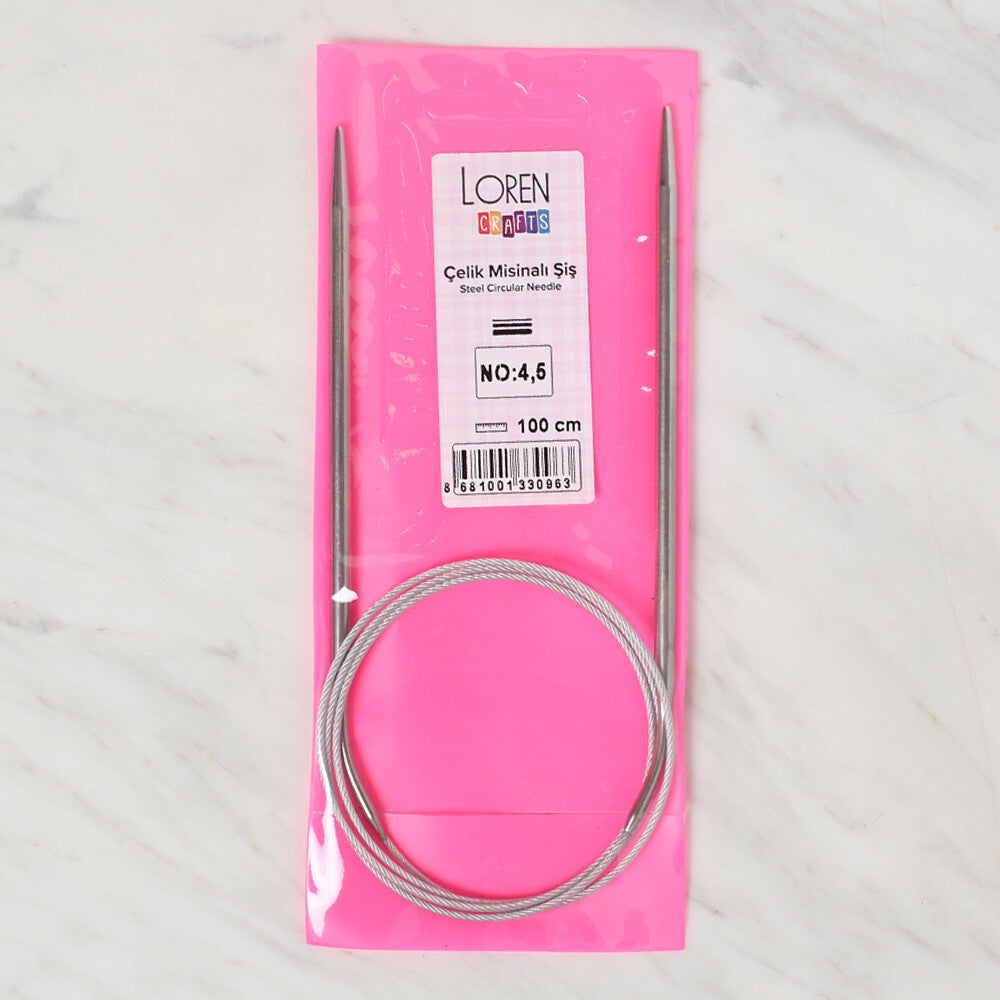 Loren Crafts 4.5 mm Çelik Misinalı Şiş 100 cm