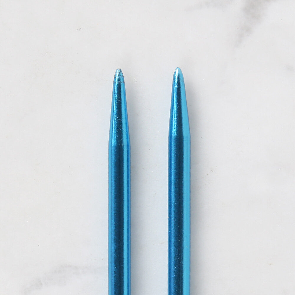 Loren Crafts 5 mm 35 cm Mavi Metal Örgü Şişi - LRN320