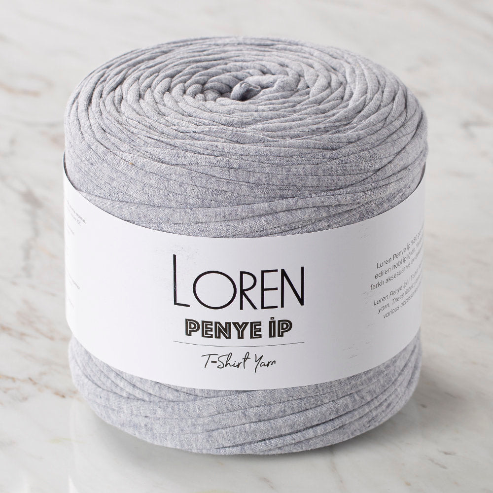 Loren Penye Kumaş El Örgü İpi Kırçıllı Gri- 31