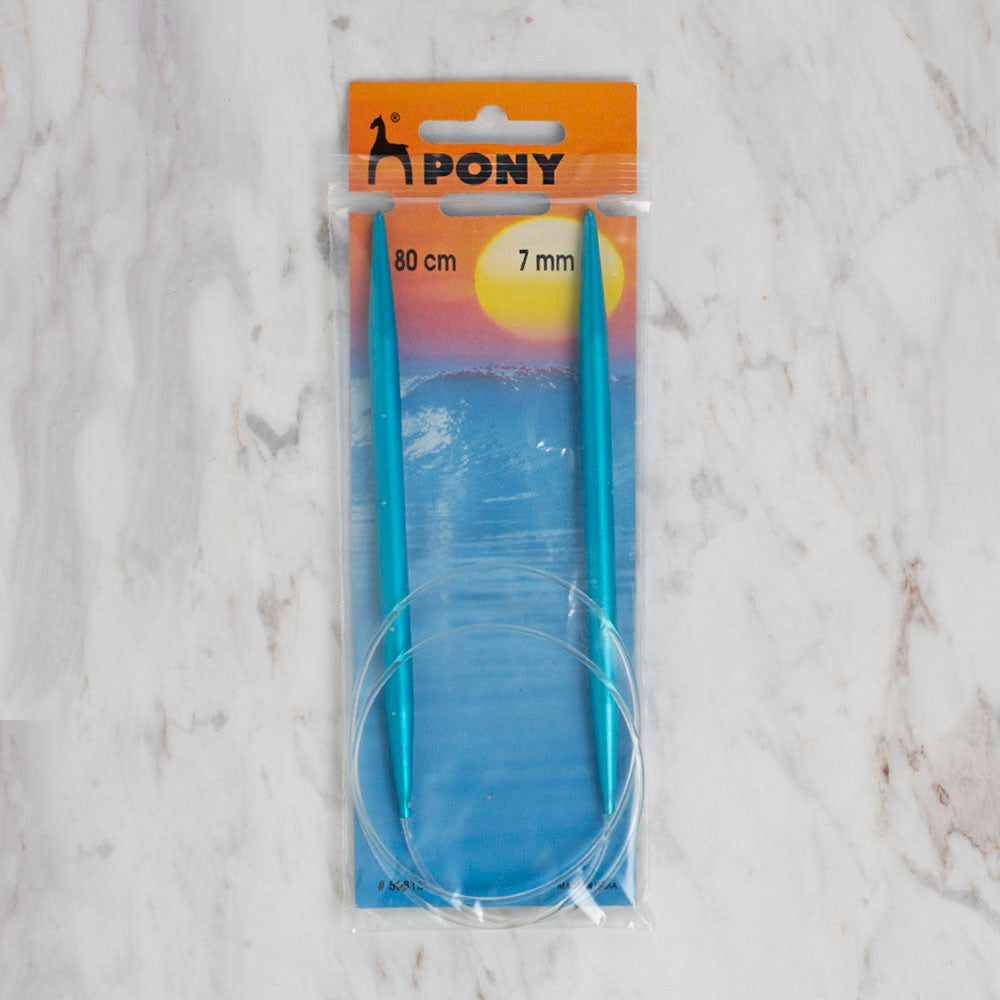 Pony Colour 7 mm 80 cm Mavi Misinalı Şiş - 50815