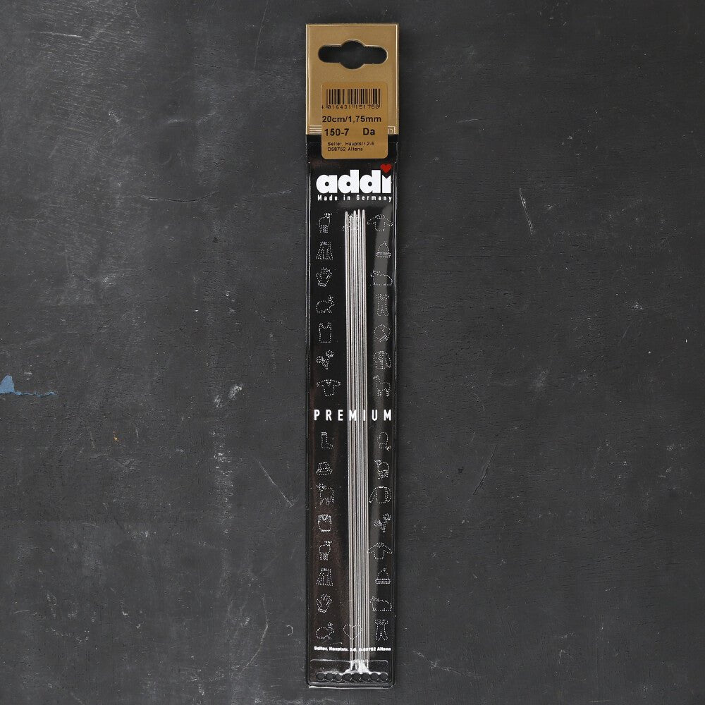Addi 1,75mm 20cm Çelik Çorap Şişi - 150-7