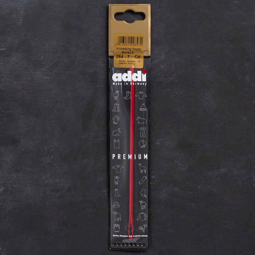 Addi 4mm Kırmızı İğne Delikli Tığ - 284-7