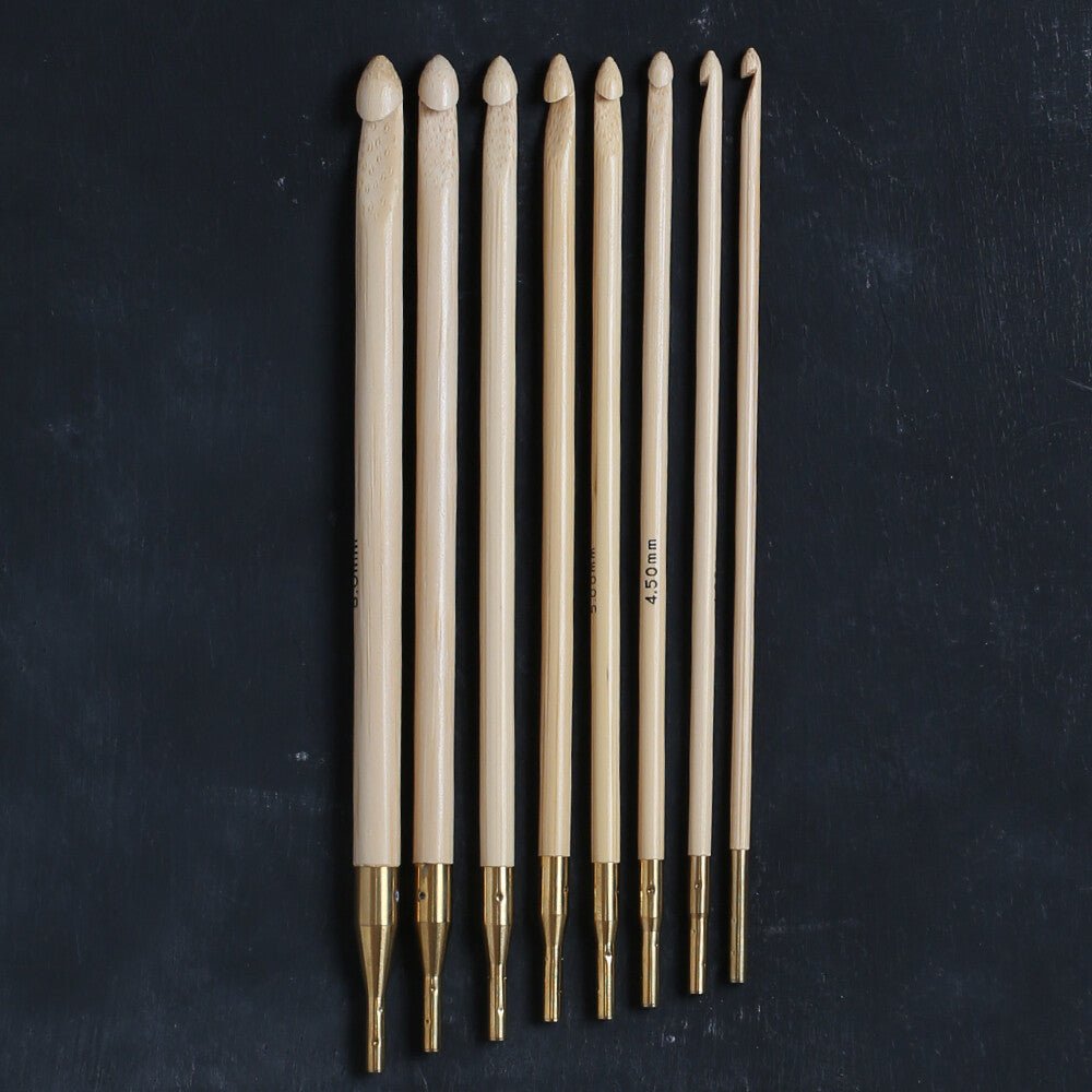 Addi Click 15 Cm Bambu Değiştirilebilir Misinalı Tunus Tığ Uç Seti - 540-2