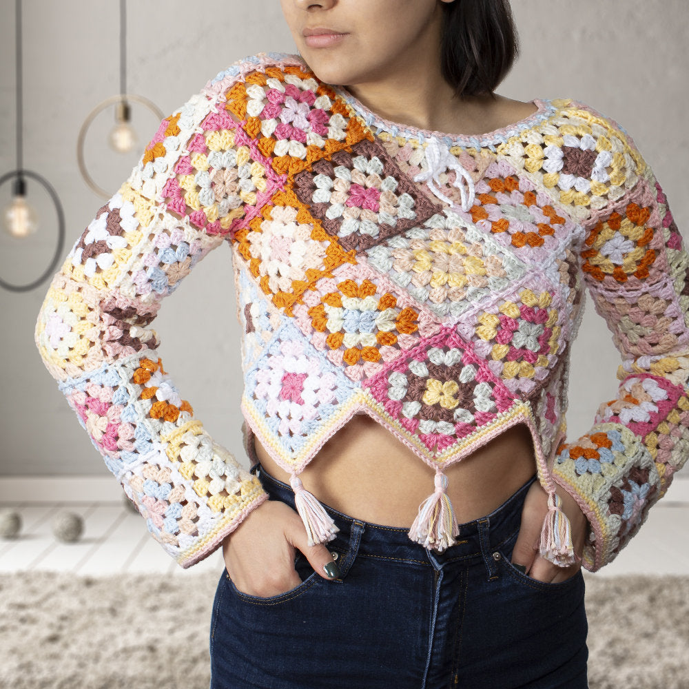 La Mia Pastel Cotton Siyah El Örgü İpi - L006