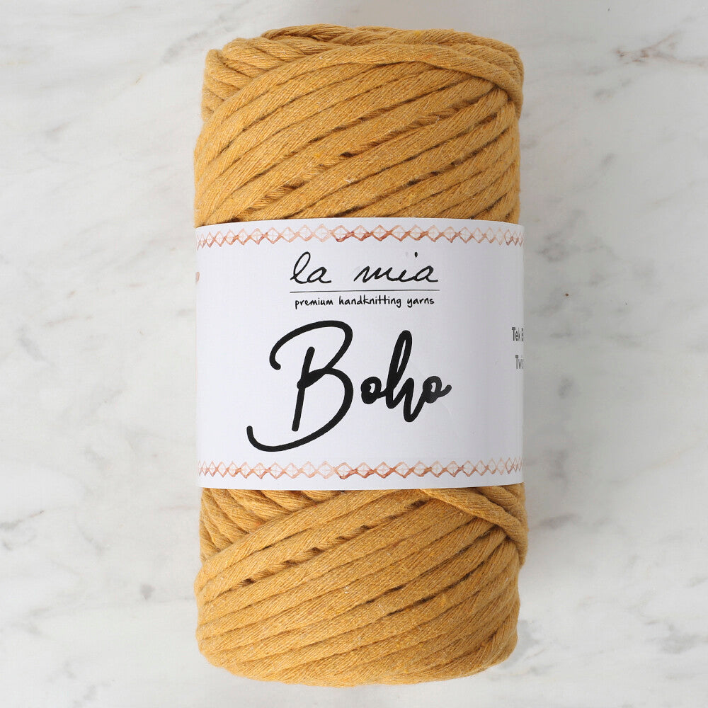 La Mia Boho Sarı Büküm Makrome İpi - L003