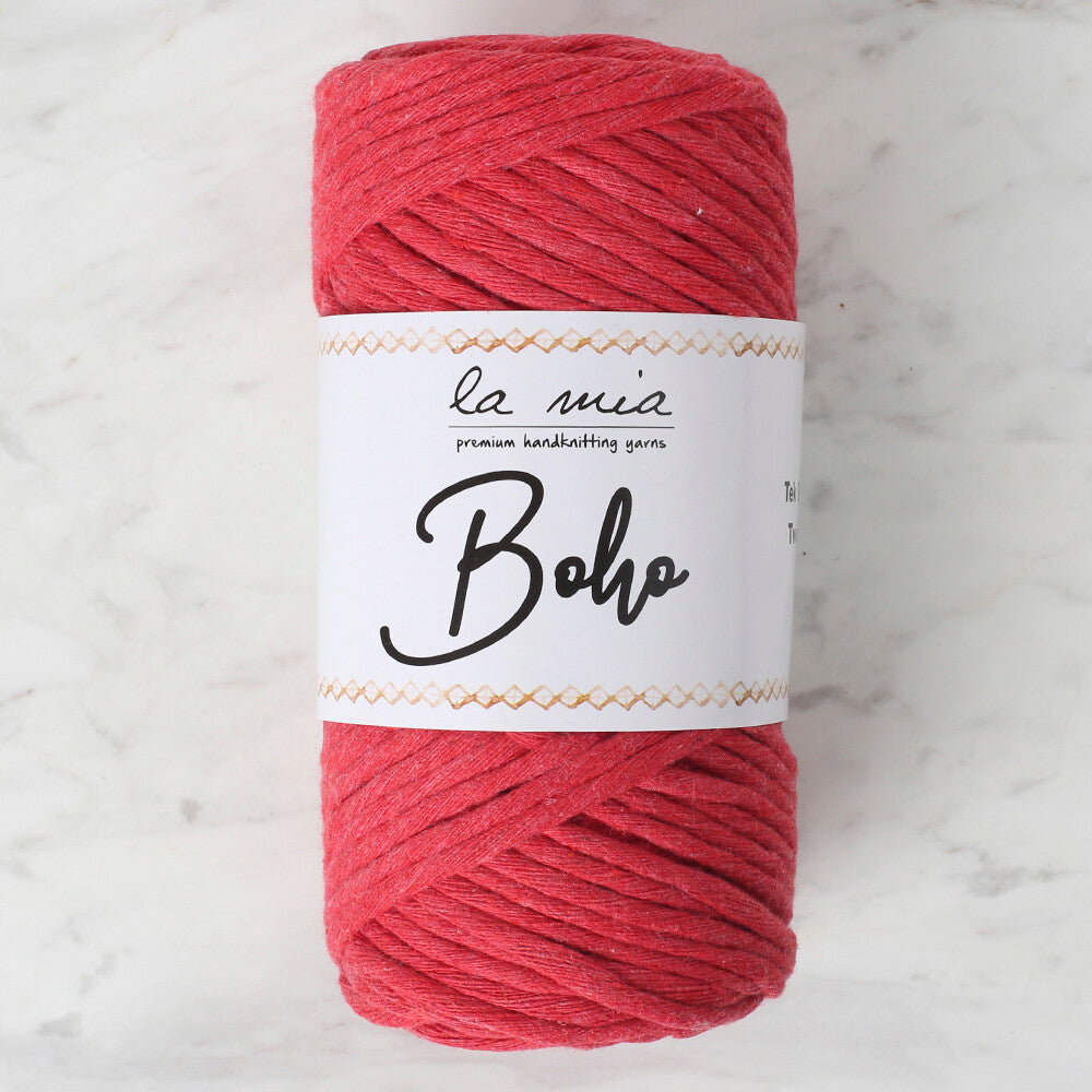 La Mia Boho Kırmızı Büküm Makrome İpi - L033