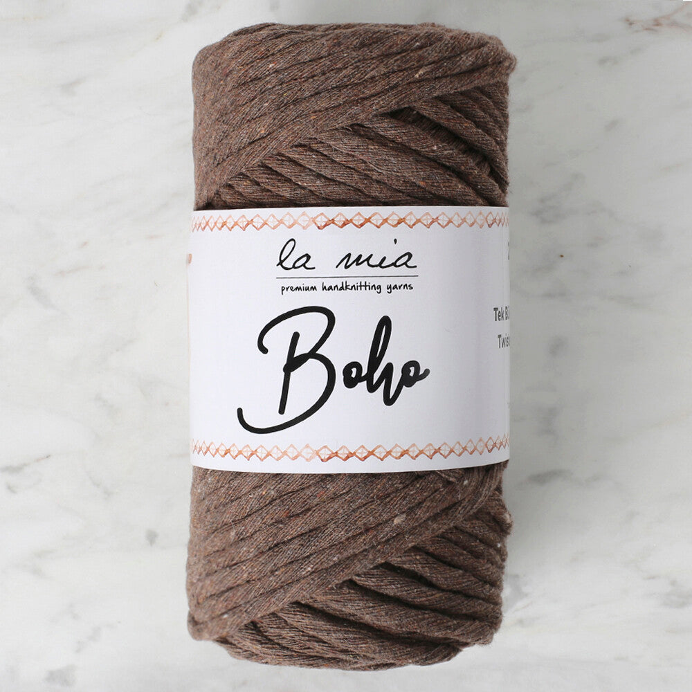 La Mia Boho Koyu Kahve Büküm Makrome İpi - L158