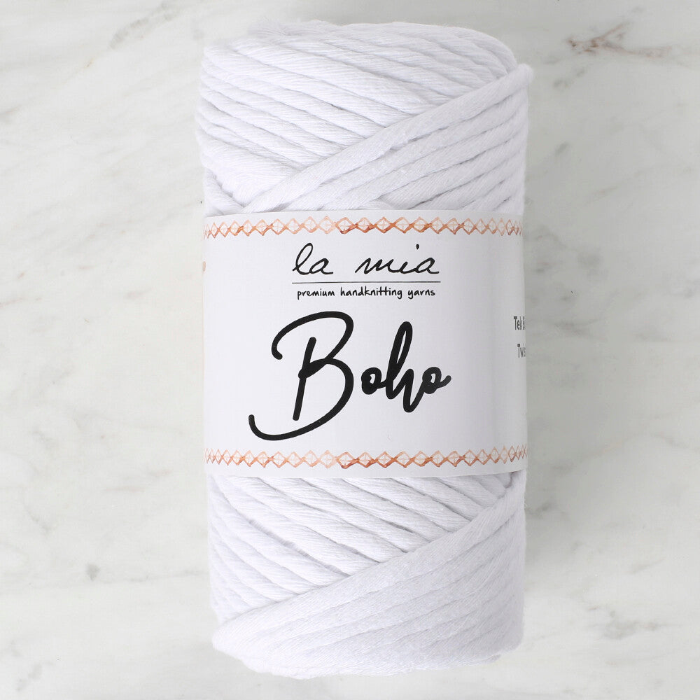 La Mia Boho Beyaz Büküm Makrome İpi - L001