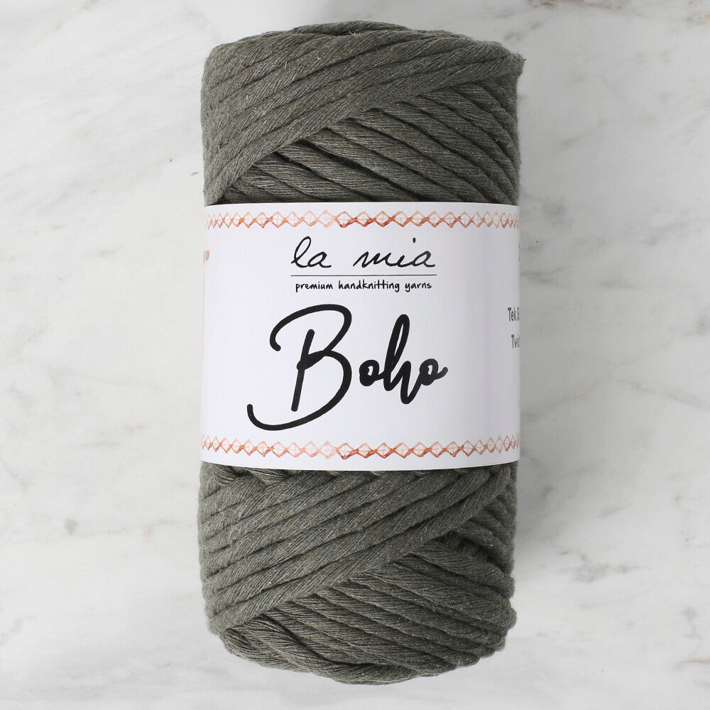 La Mia Boho Haki Yeşil Büküm Makrome İpi - L216