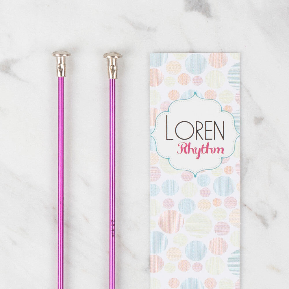 Loren Crafts Rythm 2,5mm Mor Renkli Metal Örgü Şişi