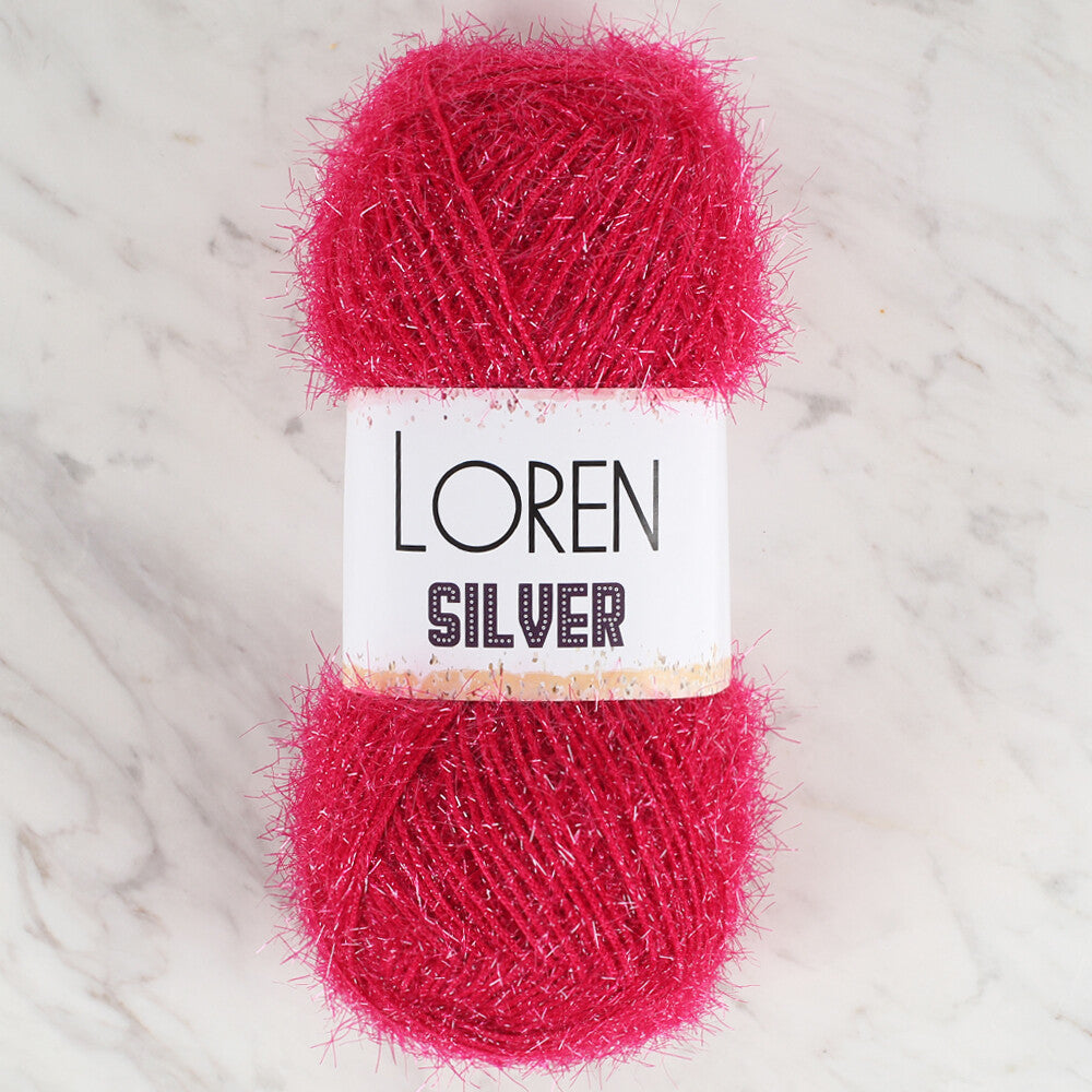 Loren Silver Fuşya  El Örgü İpi - RS0022