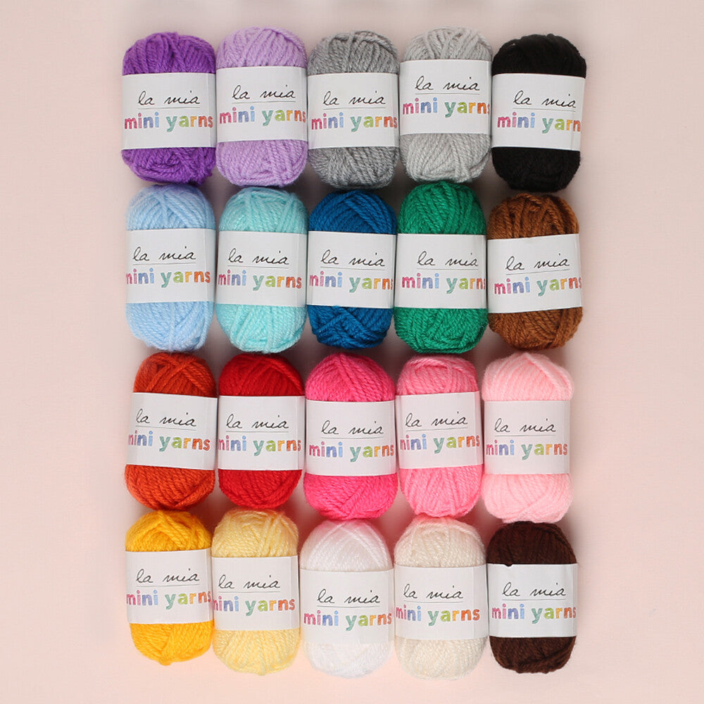 La Mia Mini Yarns 20'li Paket 10gr Renkli El Örgü İpi