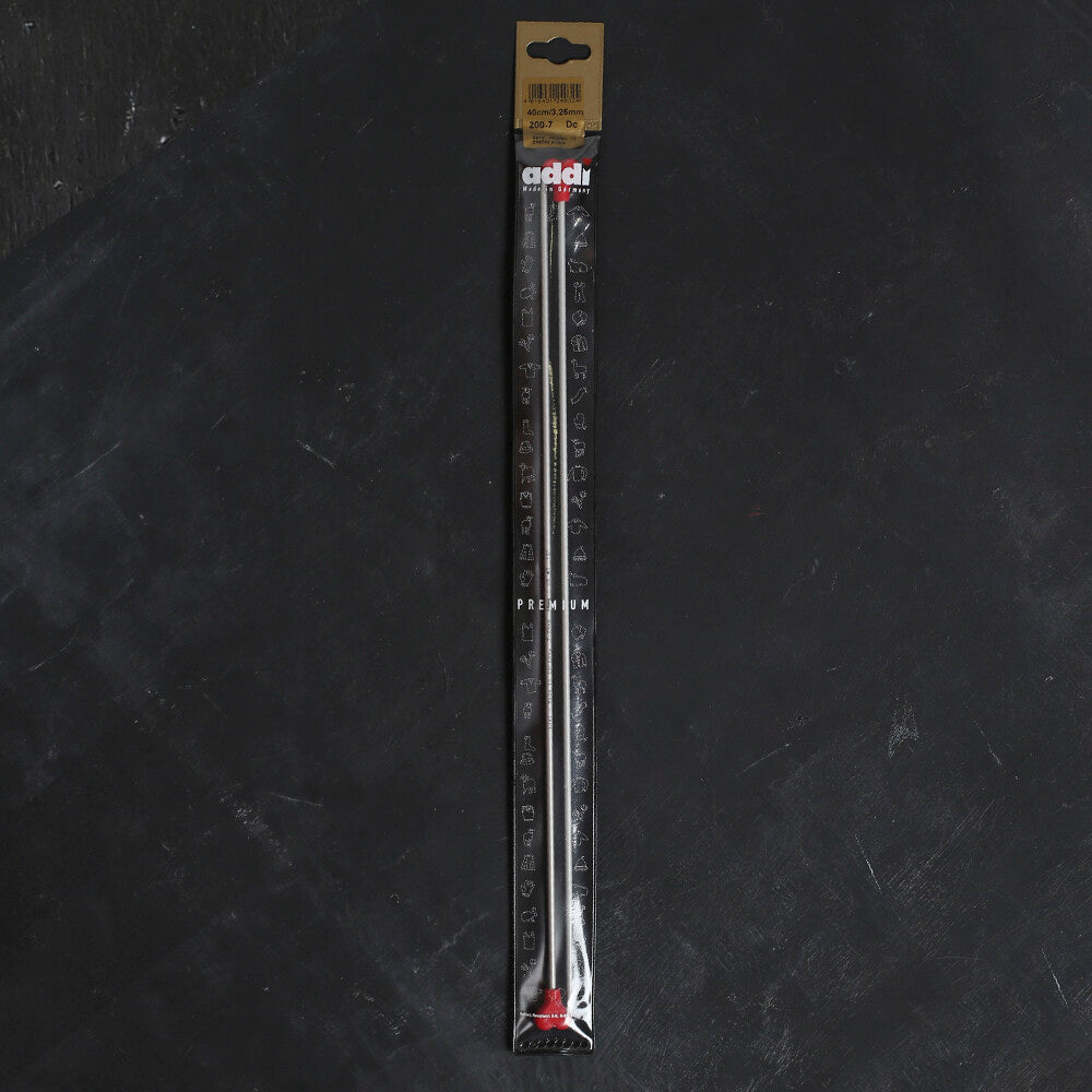 ADDI KALPLİ 3.25MM 40CM KLASİK ALÜMİNYUM ÖRGÜ ŞİŞİ - 200-7