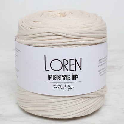 Loren Penye Kumaş El Örgü İpi Krem - 88