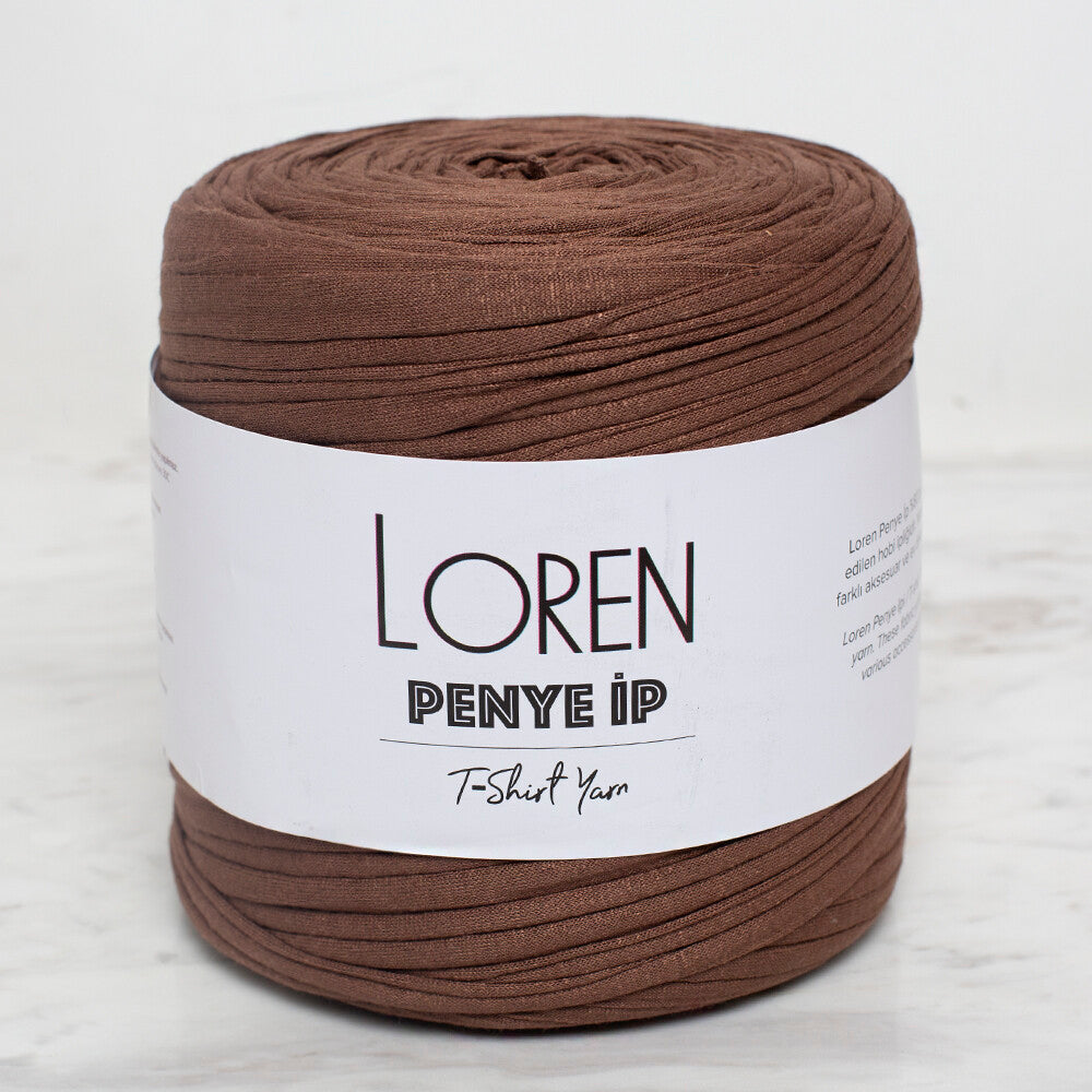 Loren Penye Kumaş El Örgü İpi Kahverengi - 96