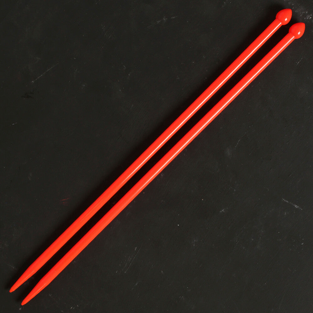 Pony Pearl  8 mm 35 cm Neon Turuncu Plastik Şiş - 33636