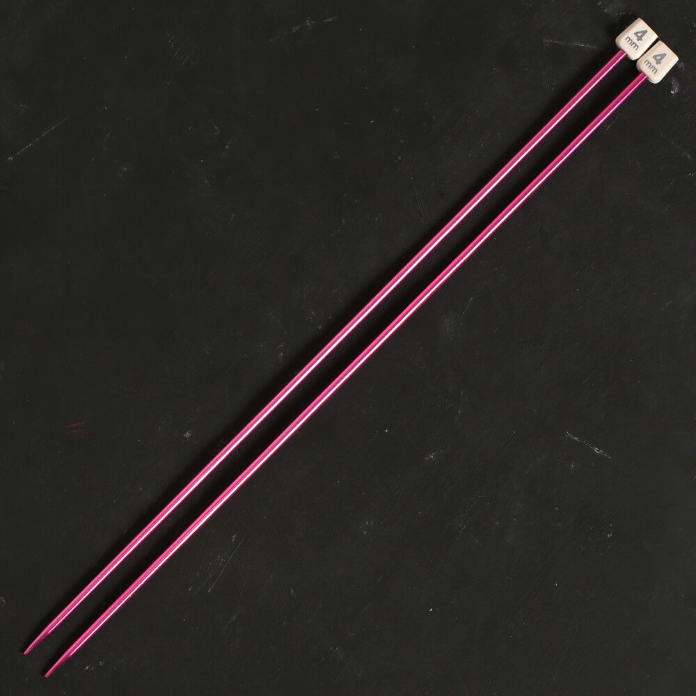 Pony Colour 4 mm 35 cm Fuşya Alüminyum Örgü Şişi - 33709