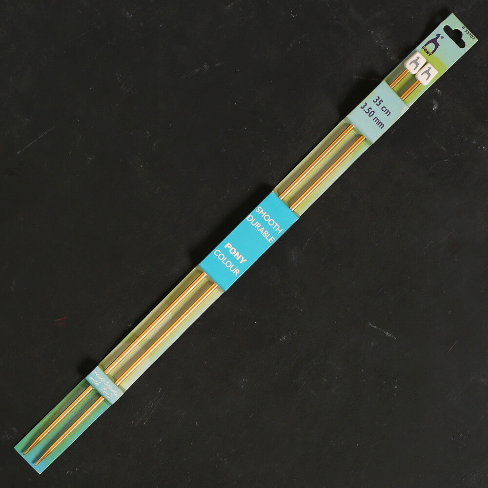 Pony Colour 3.5 mm 35 cm Sarı Alüminyum Örgü Şişi - 33707
