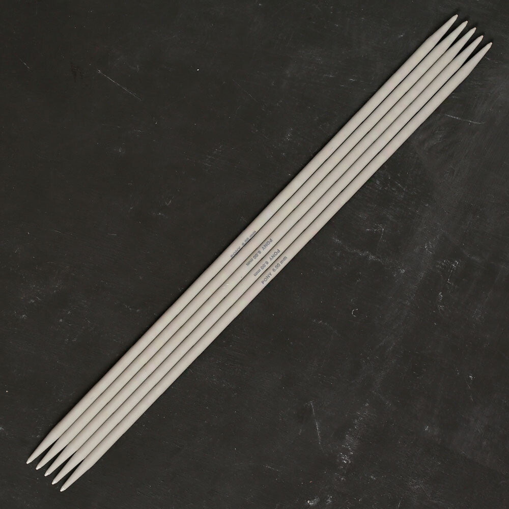 Pony 35 cm 6 mm Plastik 5'li Çorap Şiş - 41660