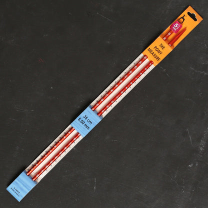 Pony Measure 5.5 mm 35 cm Turuncu Cetvelli Alüminyum Örgü Şişi - 34512