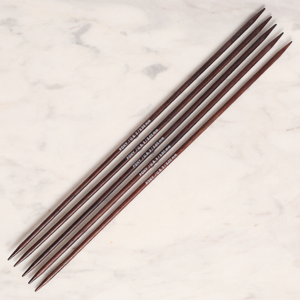 Pony Rosewood 5'li 3 mm 20 cm Gül Ağacı Çorap Şişi - 36806