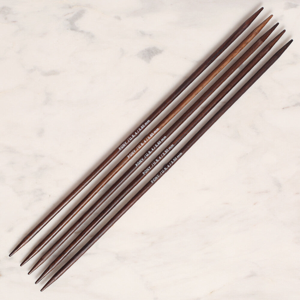 Pony Rosewood 5'li 3.5 mm 20 cm Gül Ağacı Çorap Şişi - 36808