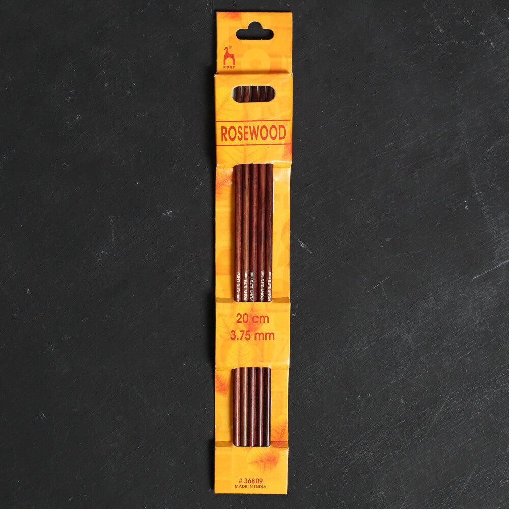 Pony Rosewood 5'li 3.75 mm 20 cm Gül Ağacı Çorap Şişi - 36809