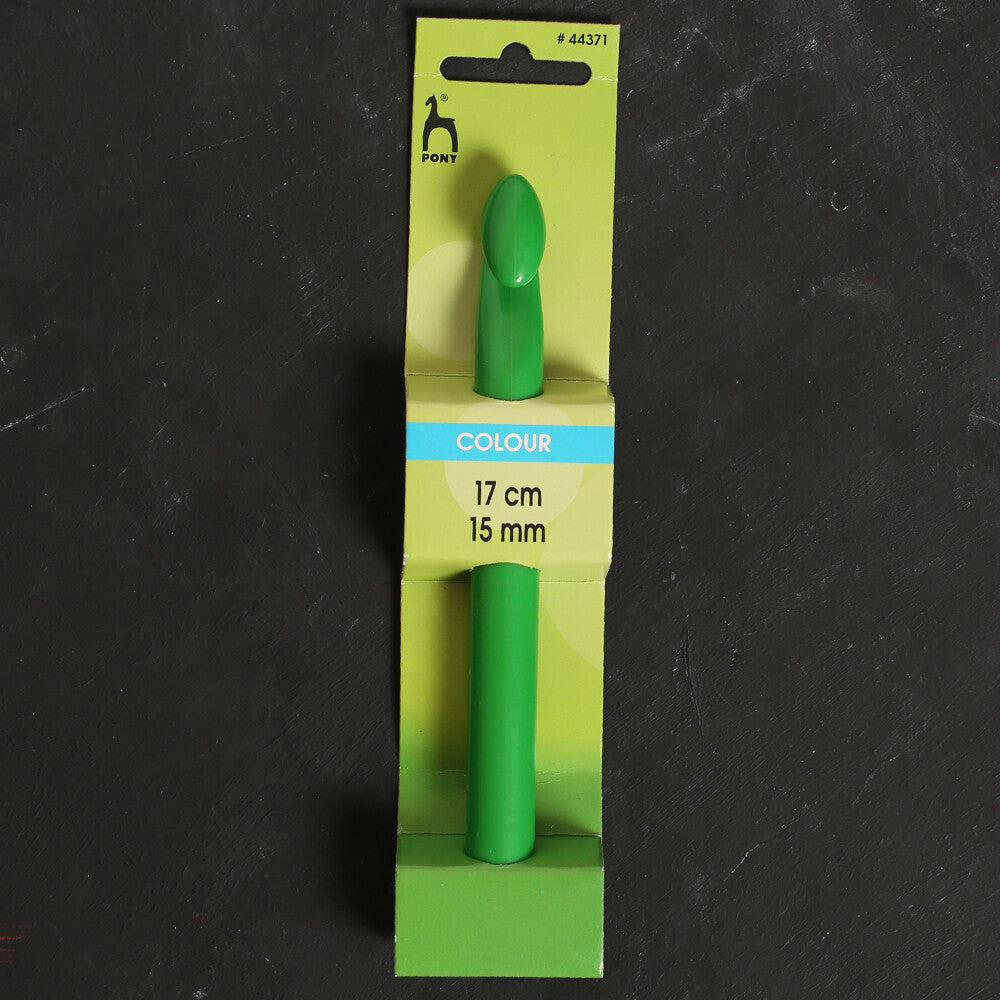 Pony Colour 15 mm 17 cm Yeşil Plastik Yün Tığ - 44371
