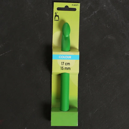 Pony Colour 15 mm 17 cm Yeşil Plastik Yün Tığ - 44371