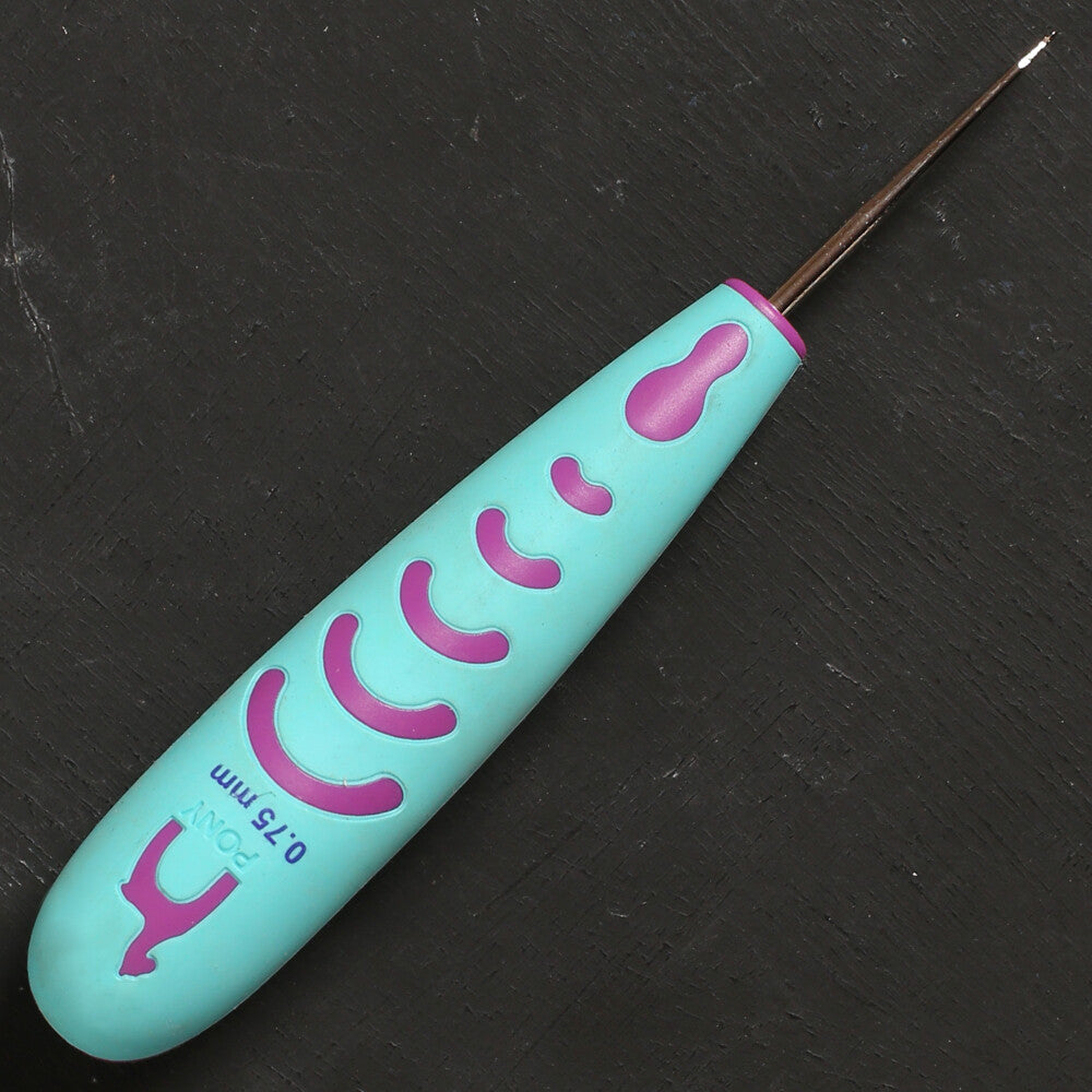 Pony No:17 0.75 mm 13 cm Çelik Uçlu Ergonomik Saplı Dantel Tığ - 59602
