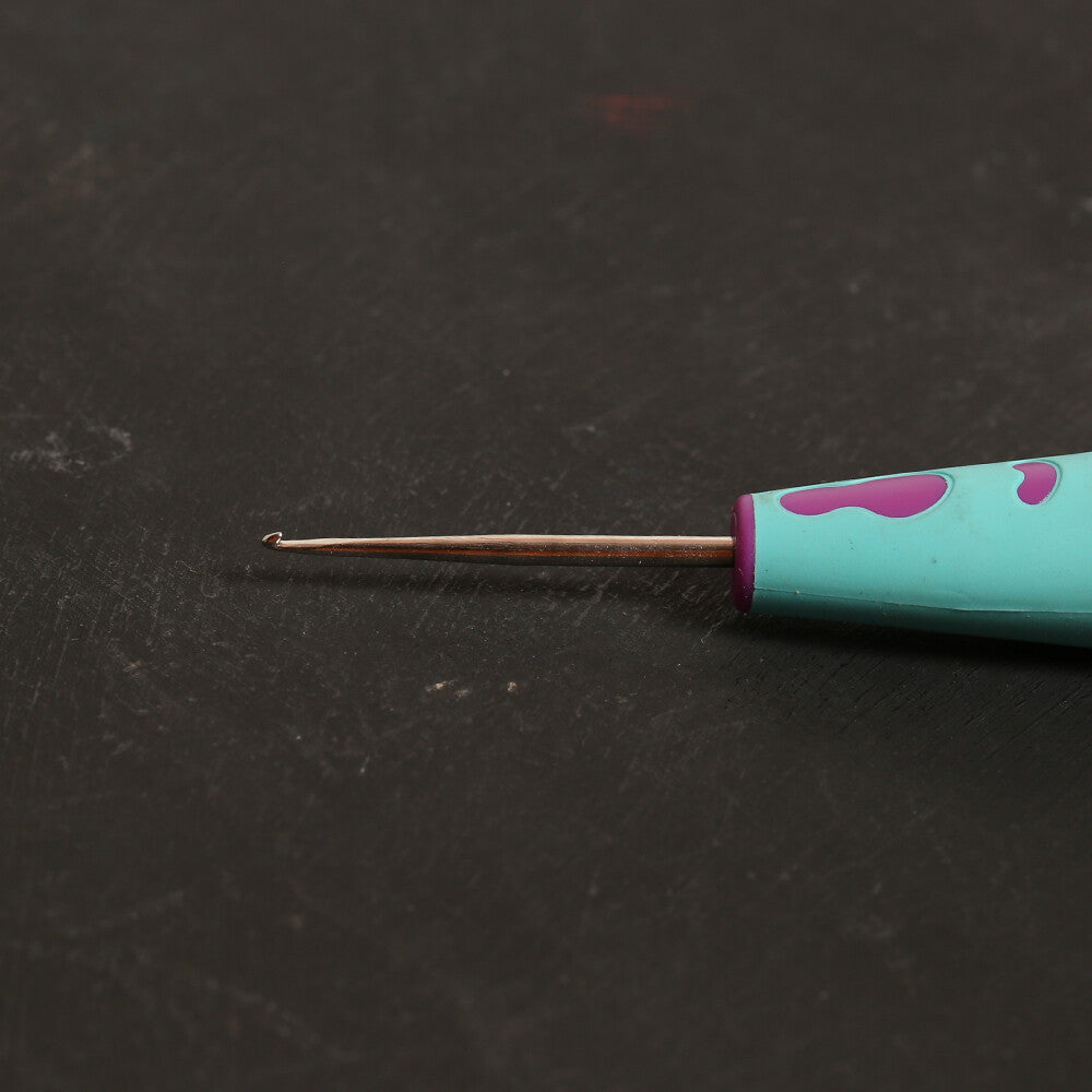 Pony No:12 1,0 mm 13 cm Çelik Uçlu Ergonomik Saplı Dantel Tığ - 59603