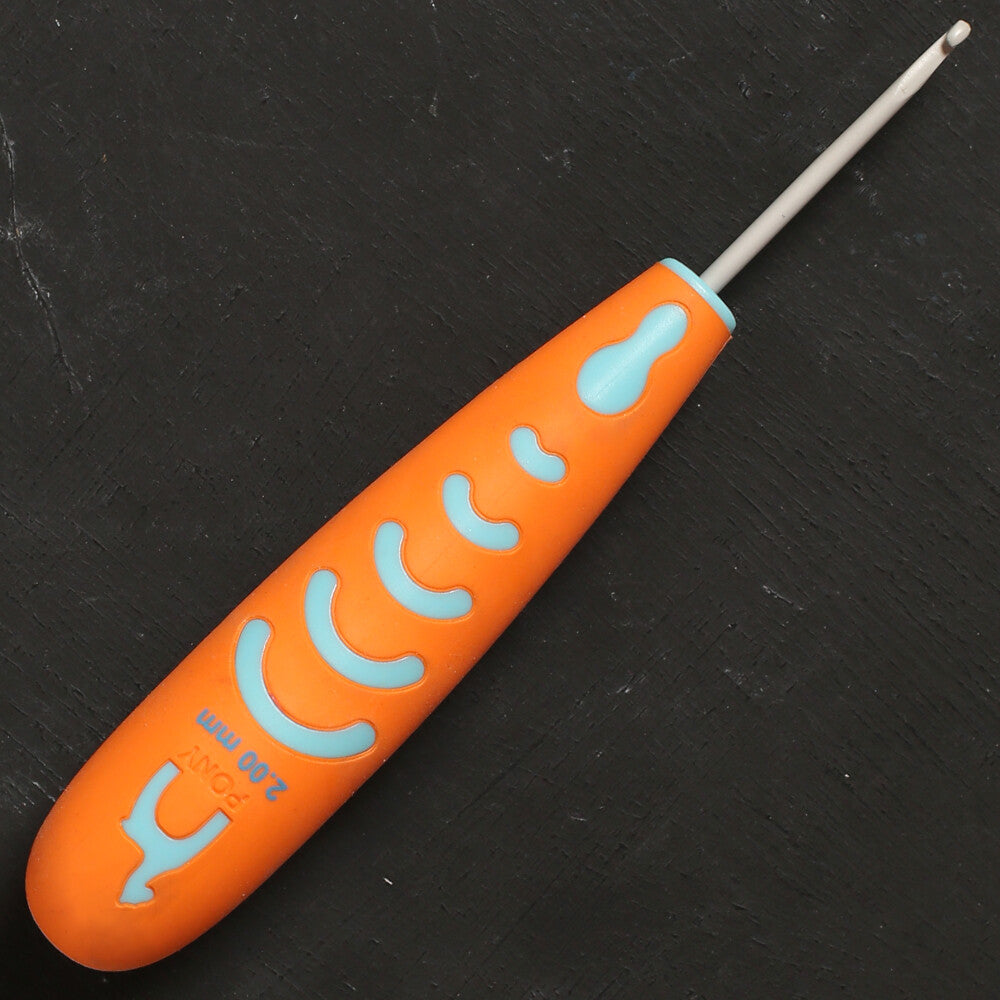Pony 2 mm 13 cm Ergonomik Saplı Alüminyum Yün Tığ - 59801