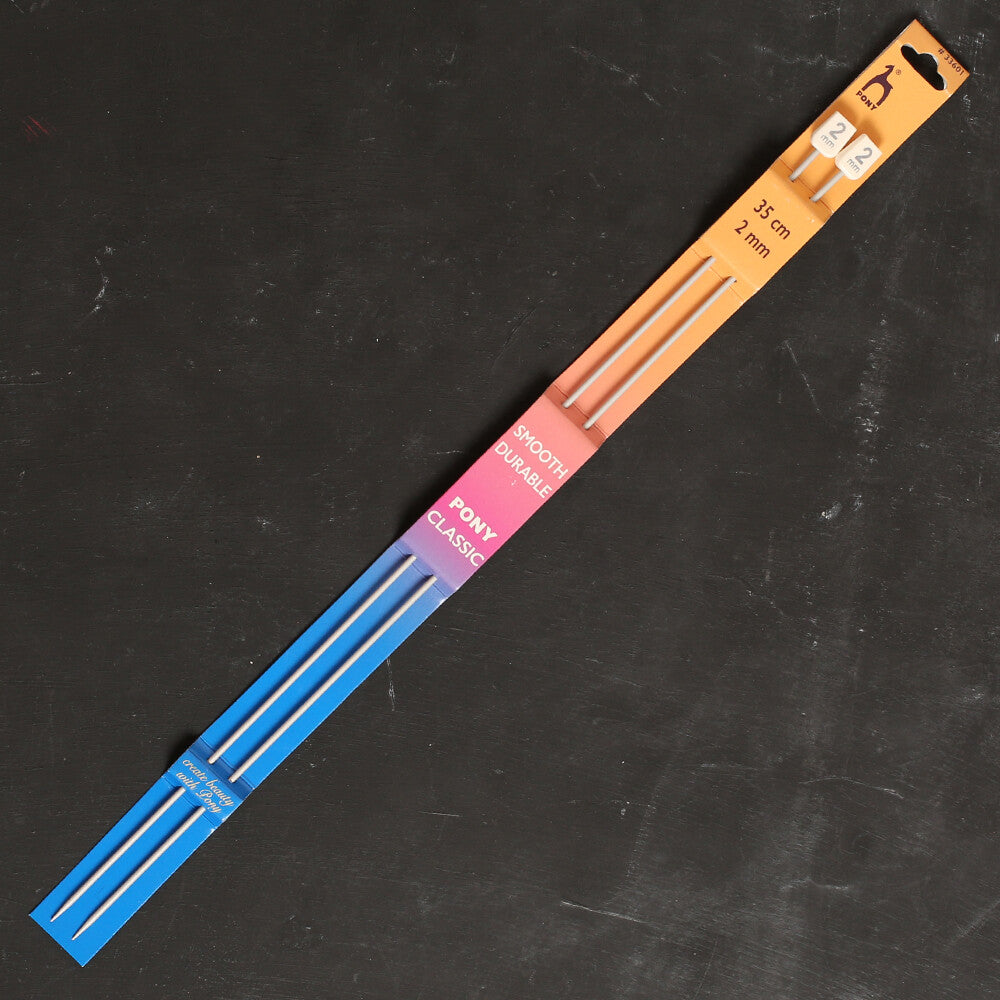 Pony 2 mm 35 cm Alüminyum Örgü Şişi - 33601