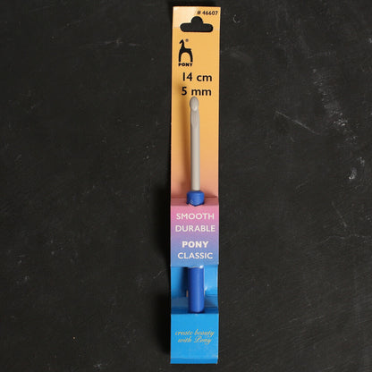 Pony 5 mm 14 cm Mavi Alüminyum Plastik Saplı Yün Tığ - 46607