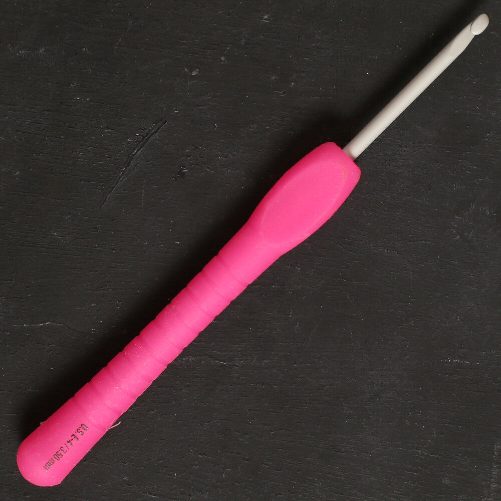Pony Easy Grip 3.5 mm 14 cm Fuşya Yumuşak Saplı Yün Tığ - 56804