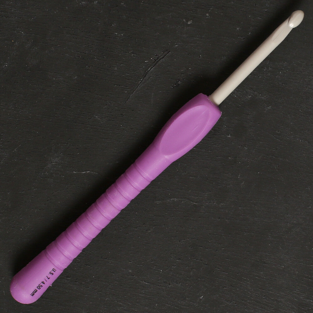 Pony Easy Grip 4.5 mm 14 cm Mor Yumuşak Saplı Yün Tığ - 56806