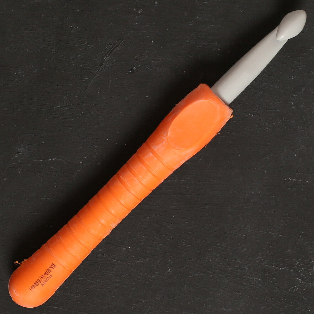 Pony Easy Grip 9 mm 15 cm Turuncu Yumuşak Saplı Yün Tığ - 56813