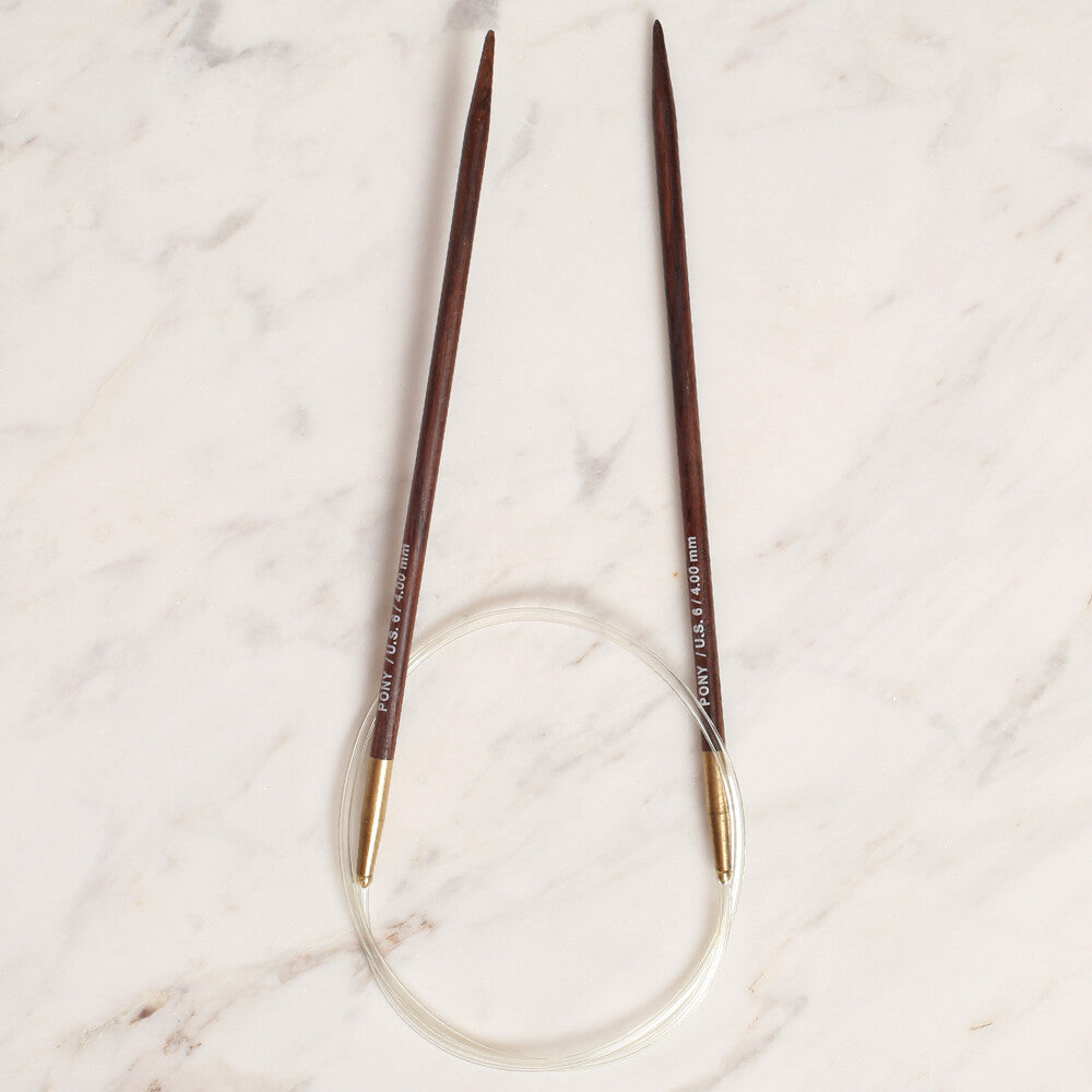 Pony Rosewood 4 mm 60 cm Gül Ağacı Misinalı Şiş - 48809