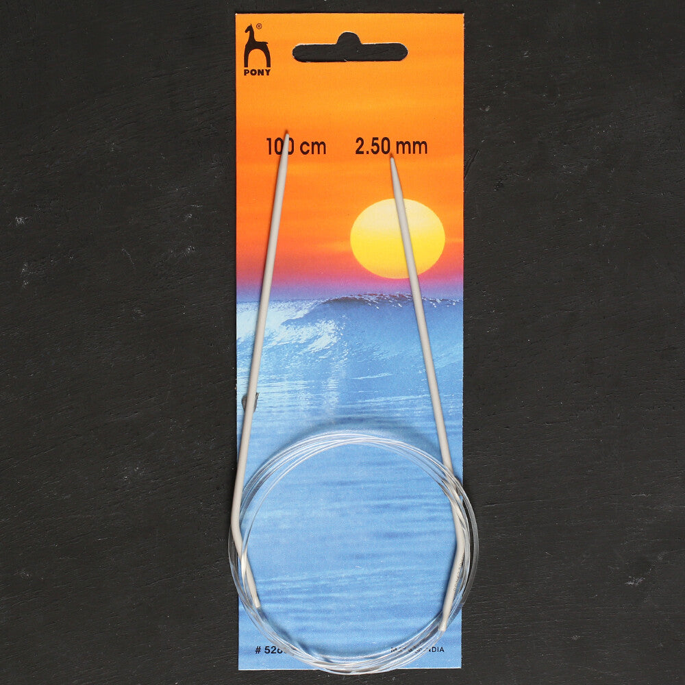 Pony 2.5 mm 100 cm Alüminyum Misinalı Şiş  - 52603
