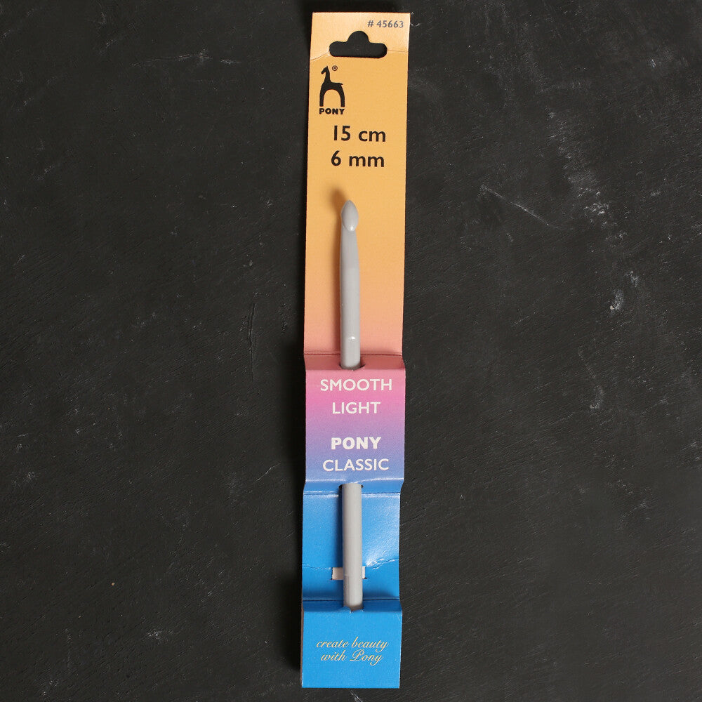 Pony 6 mm 15 cm ABS Plastik Yün Tığ  - 45663