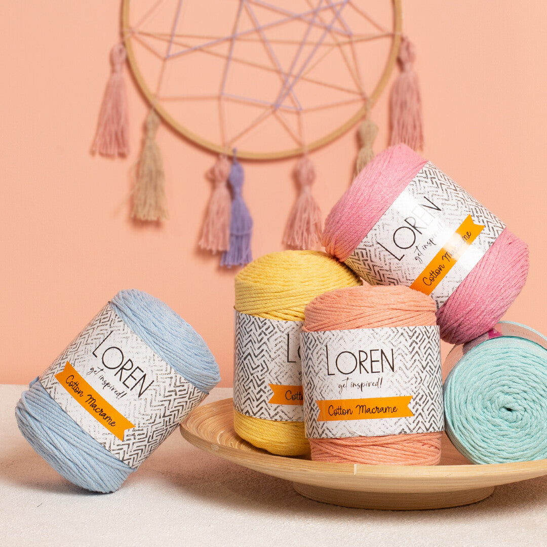 Loren Cotton Macrame Nar Çiçeği - R155