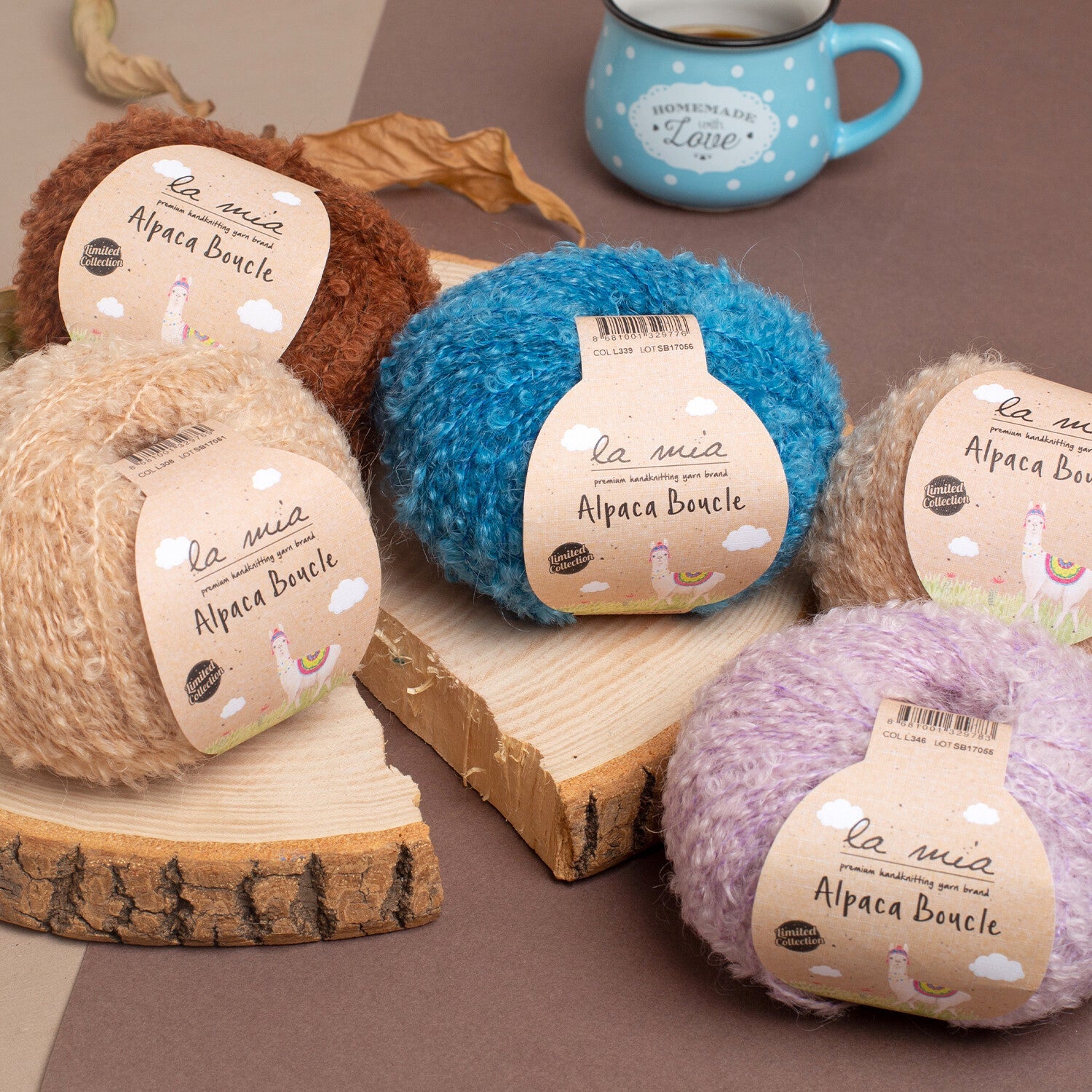 La Mia Alpaca Boucle 50 Gr Mavi El Örgü İpi - L339